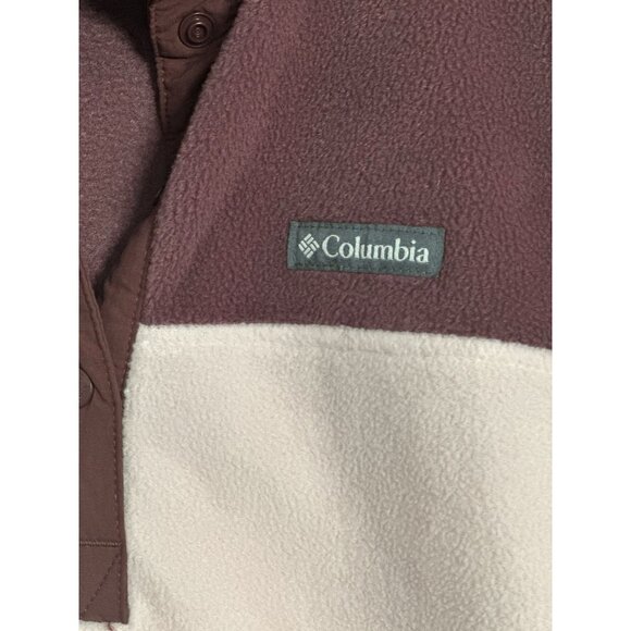 NWT Womens Columbia Fleece Pullover Sz XL 1/4 Snap Purple Benton Springs Jacket - Picture 5 of 7